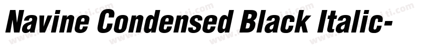 Navine Condensed Black Italic字体转换